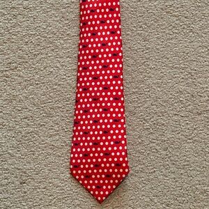Boys Vineyard Vines Red/White/Blue Silk Polka Dot Whales Tie